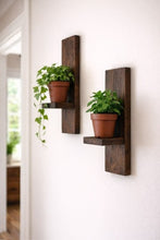 Load image into Gallery viewer, Rustic Wooden Wall Sconces – Handmade Candle Holders – Plant Holders