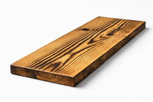 Load image into Gallery viewer, Shou Sugi Ban Floating Shelf – Handmade Burnt Wood Shelf – Rustic Wall Shelf – Burnt Pine &amp; Dark Walnut  – Modern Floating Shelf
