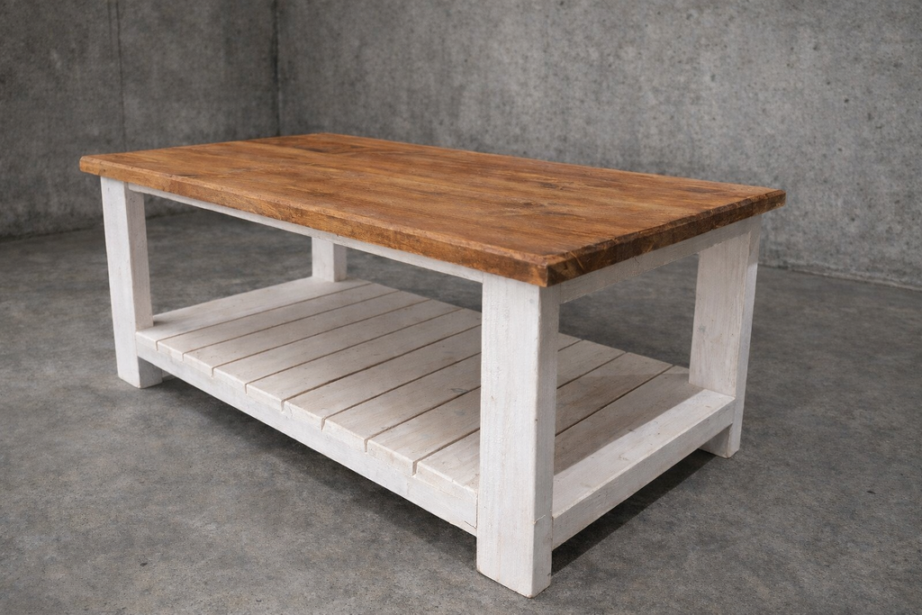 Handmade Solid Pine Coffee Table | Rustic Farmhouse Living Room Table