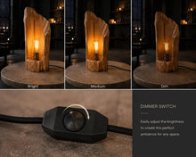 Load image into Gallery viewer, Hand-Carved Irish Driftwood Lamp | Dimmable LED Table Lamp
