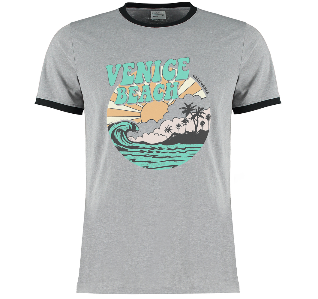 Venice Beach Sunrise Classic Unisex Ringer T-Shirt