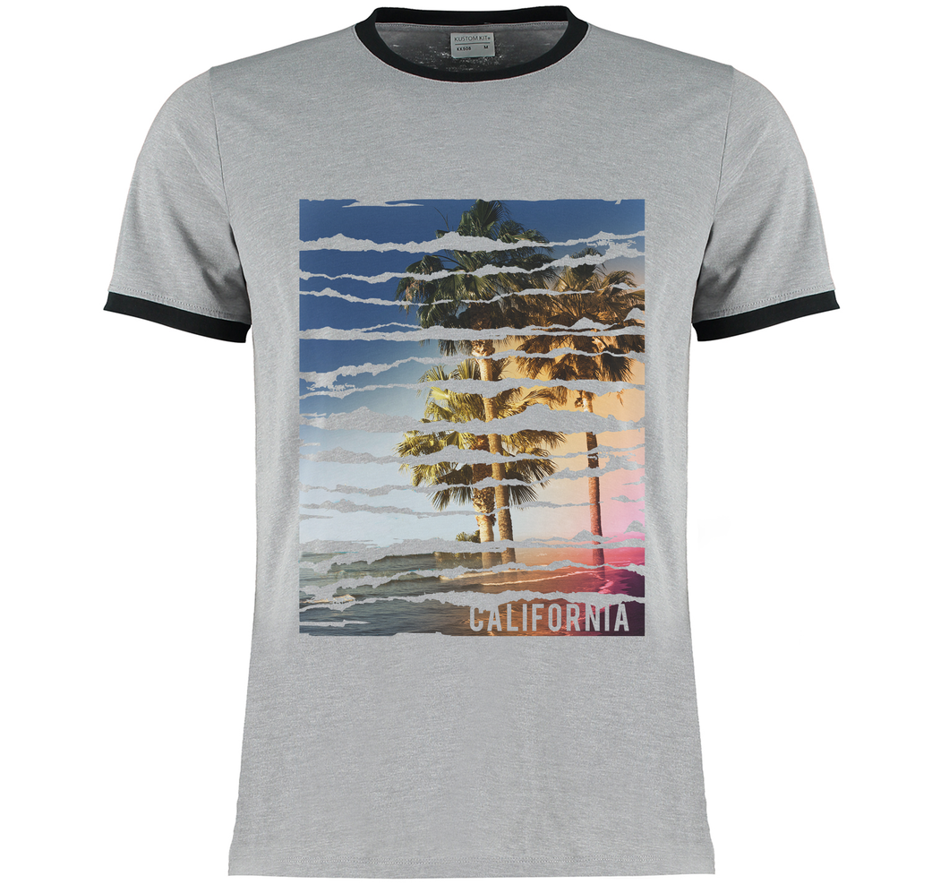 California Sunset Classic Unisex Ringer T-Shirt