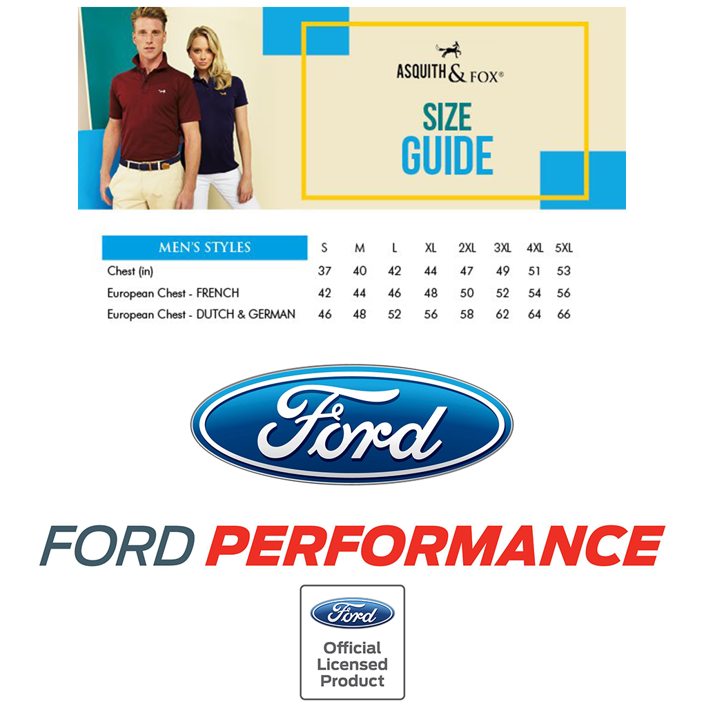 Ford Mustang Tribar Cool Performance Polyester Polo Shirt