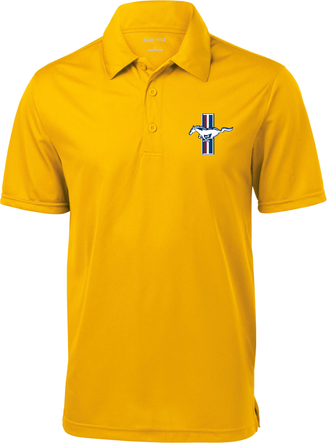 Ford Mustang Tribar Cool Performance Polyester Polo Shirt
