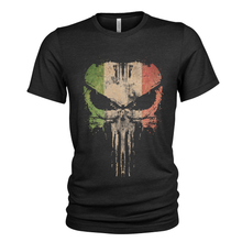 Load image into Gallery viewer, Italian Grunge Punisher Skull Men's T Shirt
