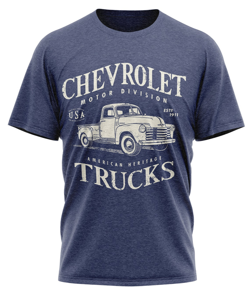 Chevrolet Heritage Trucks Mens Heather Navy T-Shirt