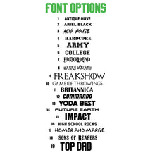 Load image into Gallery viewer, Personalized Custom T-shirts for Men &amp; Women Classic Movie / Music and TV Fonts
