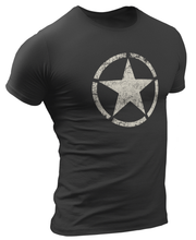 Load image into Gallery viewer, US Army Vintage Style Willys Jeep Star T Shirt
